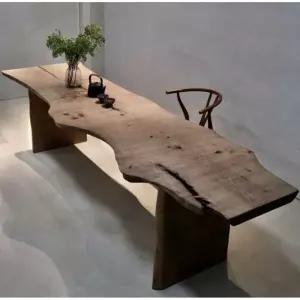 우드 슬랩 테이블 대형 식탁 회의 커피숍 긴 데스크