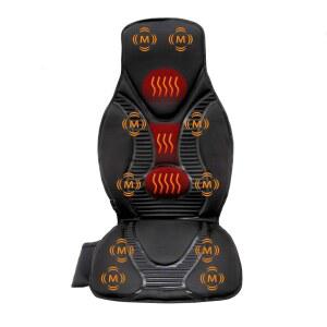 FIVE S FFS8816 마사지 시트 쿠션, 온열 마사지기, 목, 어깨, 등/허리, 허벅지를 위한 10가지 노드, 집, 사무실(블랙)