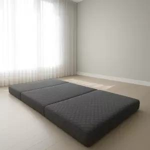 아를리보 3단 폴딩형 모듈매트리스 바닥용 손님용 개별분리 허리디스크용 13cm 슈퍼싱글 다크그레이