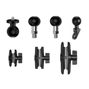 알루미늄 합금 더블 소켓 암  볼 헤드 거치대 마운트 클램프  자전거 바이크 오토바이 카메라 익스텐션 25m