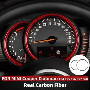 미니 쿠퍼 F54 F55 F56 F57 F60 차량 계기판 스피도미터 커버 스티커 악세사리 실내 호환   하드 카본 파이