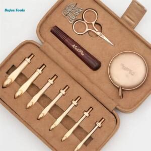 즐거운 핸드 DIY 도구 KnitPro Oasis 교체 호환   가능한 알루미늄 코바늘 자작나무 손잡이 빠르고 가벼운