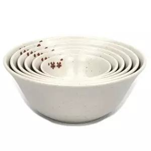 매트둥근볼 밥그릇 국그릇 동백전사매트둥근볼 G-0416 (WFK9PHR)