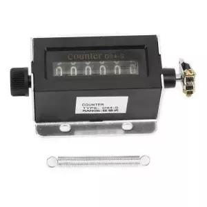 6자리 기계식 카운터 D94-S 0-9999999 재설정 가능한 당김 제로 회전 수 및 사이클 모드로 돌아가기 스포츠