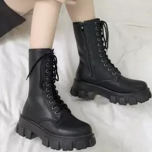 오버아웃솔 미들워커 레이스업워커 키높이 어글리부츠 LU65