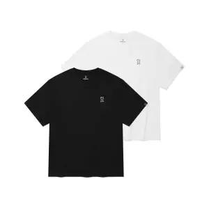 (MD PICK) 와키윌리 WACKY WILLY (2PACK) 로고 반팔 티셔츠 화이트블랙 WA2502STE1TC 145070