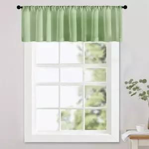 MRTREES 시어 밸런스 54 x 16 인치 거실 창문 보일 침실 커튼 로드 포켓 윈도우 처리 조명 필터링 1 패널