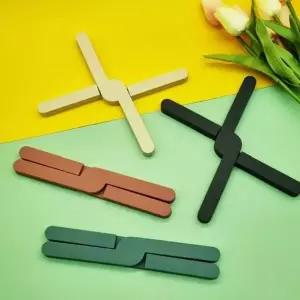 접이식 실리콘 냄비받침대 주방 인테리어 접시 받침대 화이트 색상 (WFKA7YC)