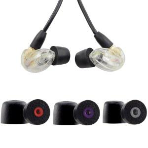 [미국배송] 슈어 SE215 프로 SE112 SE315 SE425 SE535 SE846 AONIC4 AONIC5 이어폰을 위한 난란판 교체 메모리 폼 이어 팁 얼티밋 컴포트 3쌍(블랙 SML)