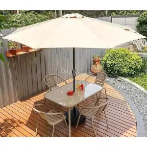 야외용 테이블 세트 정원 매점 6인용 인테리어 야외 원목