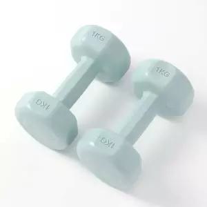 여성용 덤벨 홈트 입문용 육각 아령 세트 2P 1KG 블루