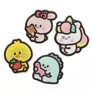 쪼꼬미친구들 보석십자수 스마트톡(4개)/프린트/자수/코팅제/시계/어린이/열쇠고리/십자수키링/캐릭터