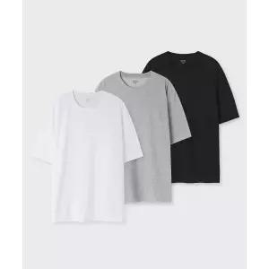 무신사 스탠다드 MUSINSA STANDARD [쿨탠다드] 릴렉스 핏 크루 넥 티셔츠 3팩 1503959