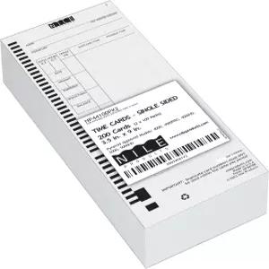 나일 제품 - 피라미드 자동 토털 타임클럭 및 44100-10 호환을 위한 200장의 공인 타임카드 [NP44100PK2]