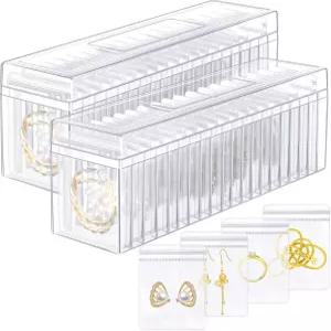 케닝 21개 아크릴 주얼리 케이스 정리함 반지 귀걸이 목걸이 여성용 이상적인 선물용 휴대용 변색 방지