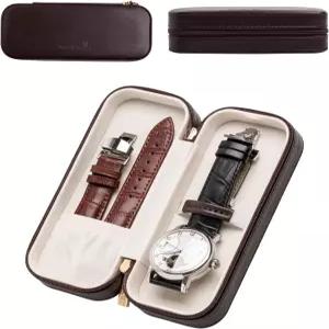남성용 여행용 시계 박스 싱글 휴대용 케이스 소형 밴드 보관함 손목 시계용 액세서리 진열 남편 아버지