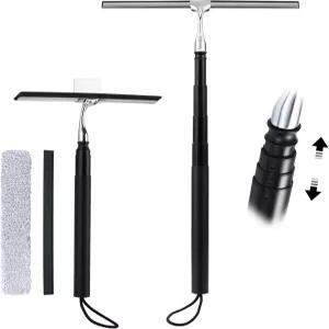 Eahwey 12-51 u2019 가정용 텔레스코픽 창문 스퀴지 2 in 1 청소 키트 유리문용 샤워 바닥 타일 벽 자동차