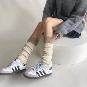 보온 니트레그워머 레그워머롱 여성 골지레그워머 니트 방한 4색 레그워머 발토시 겨울 여성레그워머 배색