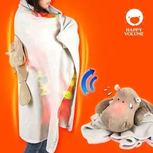 브로버 쿠션 담요/차량용/사무실/캠핑/인형담요/베게