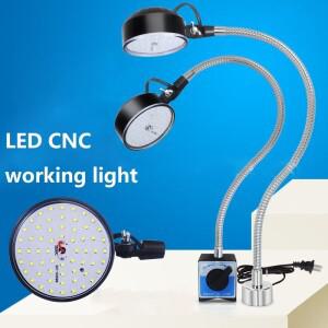 LED CNC 워크샵 작업 램프 선반 산업용 조명 12/20W 110-220V 작업대 용 유연한 구즈넥 마그네틱베이스 램