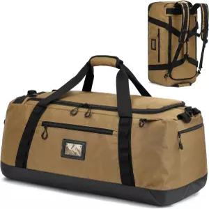 TUGUAN 초대형 여행용 더플백 백팩 120L 빅 위켄드 오버나이트 ID 포켓 숄더 스트랩 캠핑용 헤비 듀티