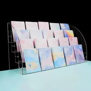 투명 책 진열대 다이어리 서점 카드 팬시점60x26x45cm 정리함 엽서 책꽂이
