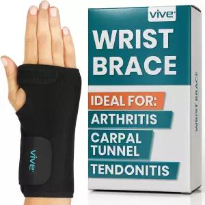 바이브 손목 보호대 - 남성 여성 건염 볼링 스포츠 부상 용 터널 손 압박 지지 랩 탈착식 부목 범용