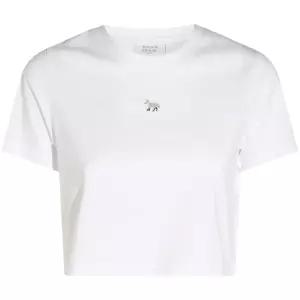 [메종키츠네] 메종키츠네 25SS 베이비 폭스 패치 크롭 티셔츠 화이트 OW00104KJ0008 P100