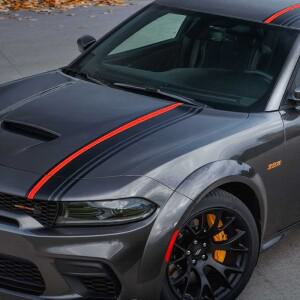 스포츠 스타일 튜닝 헤드 후드 루프 테일 스트라이프 데칼 라인 랩 스티커 그래픽 필름 비닐 악세사리 (닷