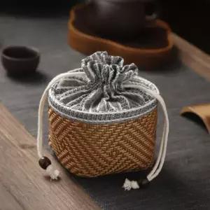 여행용 휴대용 찻잔 세트 차도구 예쁜 그릇 다기 위븐 편안함