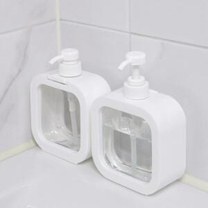 투명창 펌프용기 2개 세제 핸드워시 액체 짜개 케이스