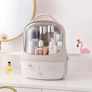 대용량수납함 화장품보관가방 방진 대용량 정리 화장품정리함 견고한 (WFKASAK)
