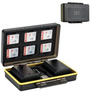 JJC 소니 NP-FZ100 NP-FW50 배터리 SD 메모리 카드 케이스 홀더 6 2 배터리, 방수 및 충격 방지, A9 III A7RIV A7III A1용 카메라 보관함