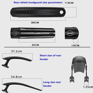 산악 자전거 앞뒤 휠 머드가드 스피드 디센트 확장  확대형 레인 쉴드 제거 퀵 디태치