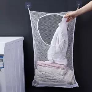 세탁물 보관망 빨래 수납 주머니 걸이식 메쉬망 (WFKAF9E)