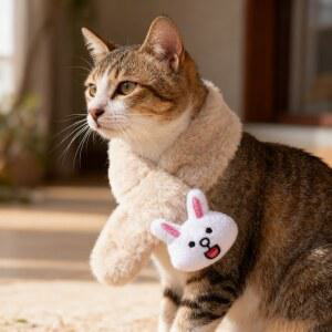 강아지 스카프 고양이 케이프 따뜻한 겨울 목도리 귀여운 작은 크리스마스 턱받이 목걸이