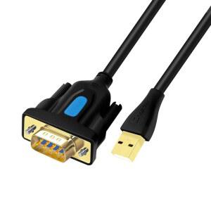 DTECH USB-직렬 어댑터 DB9 RS232 케이블 다작 칩 PL2303 DB-9 남성 코드 3피트, 노트북 RS232C 프린터 라디오용 Windows 11 10 8 7 Mac Linux와 호환됨