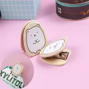 소형집게 귀여운집게 우드 곰돌이 서류 종이 문서 과자 소품 집게1P