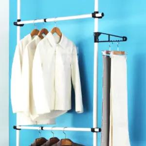 기둥 행거 옷행거 봉 헹거 폭조절 폴 2단 고정식 조립식 천장형