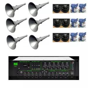 480W PA 앰프 스피커 6 볼륨조절 군부대,마을 공원 농장 공장 해수욕장 방송 WPA -480 주물혼 삼미스피커