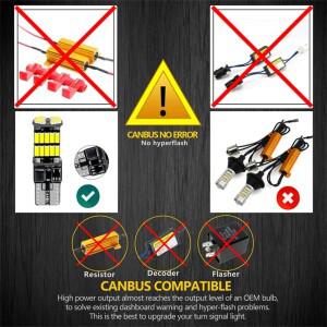 루보식 2/6/10/20/30 Pcs T10 W5W Led Canbus 168 194 자동차 조명 6000K 오류  26SMD 역방향 인테리어 액