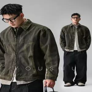 밀리터리 점퍼 군용 군복 야상 전술 아미 자켓 재킷 아우터 정교하게 제작된 헤비 다이 워싱 처리된 남자