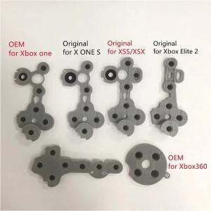 50개 교체 호환  호환  실리콘 전도성 고무 Xbox 360 XBOX ONE S XSX XSS 엘리트 2 컨트롤러 게임패드 접촉