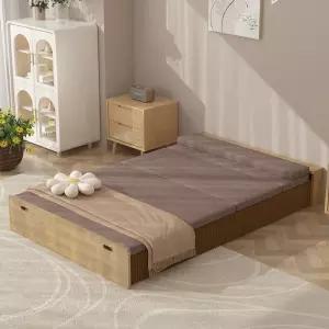 종이 베드 싱글 받침대 침대 미니 사무실 원룸 저상형