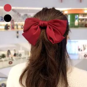 헤어핀 여자머리핀 리본자동핀 반묶음머리핀 새틴빅리본 머리핀 자동핀