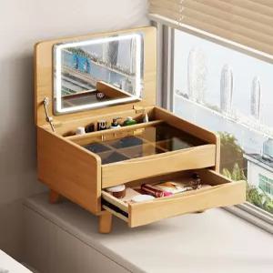 좌식 원목 화장대 델라 침실 자작 아름이와다움이 모노폴리오 아를로 자작나무 수납 서랍 가방