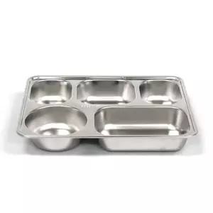 [블루마켓]스테인레스 304 깊은 5칸 성인용 병원 급식 스텐 식판 스텐식판 깊은식판 병원식판 군대식판 성