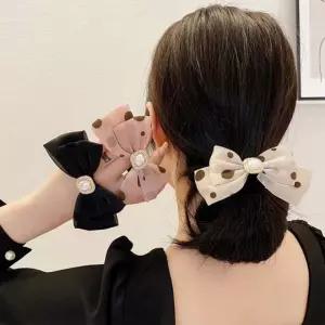 리본머리끈 두겹고무줄 똥머리 대용량머리끈 반머리 매듭머리끈 머리밴드