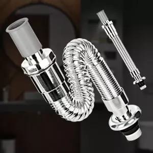 [모두모아]D-원터치 주름관 아이트랩 세면대 물마개 배수관 교체 하수구트랩 세면대부속품 세면대팝업 세면