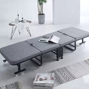 LW 린넨 4단 매트리스 접이식 간이 침대 병원 사무실 sRX9+9lkz